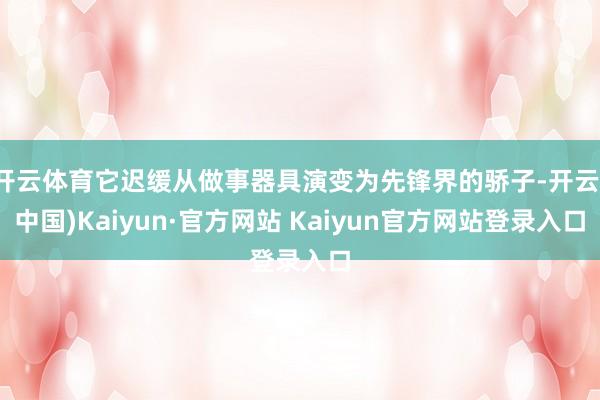 开云体育它迟缓从做事器具演变为先锋界的骄子-开云(中国)Kaiyun·官方网站 Kaiyun官方网站登录入口