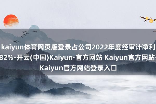 kaiyun体育网页版登录占公司2022年度经审计净利润的15.82%-开云(中国)Kaiyun·官方网站 Kaiyun官方网站登录入口