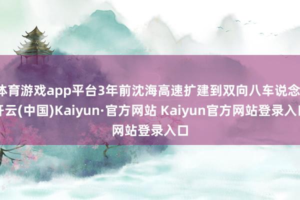 体育游戏app平台3年前沈海高速扩建到双向八车说念-开云(中国)Kaiyun·官方网站 Kaiyun官方网站登录入口